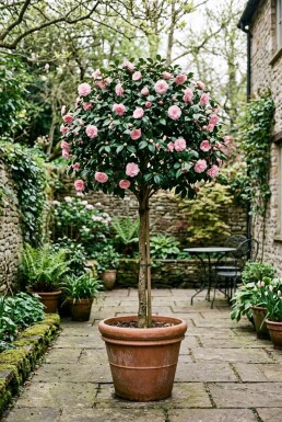 Camellia japonica 'Burnside' Hochstamm