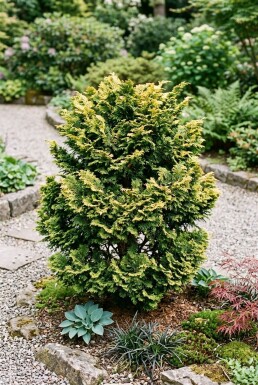 Chamaecyparis obtusa 'Aurora' Strauch