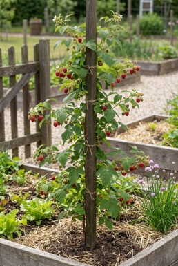 Rubus idaeus 'Tulamagic' am Stab
