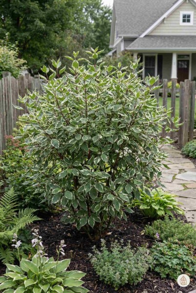 Cornus alba 'Sibirica Variegata' Strauch 50-60 cm
