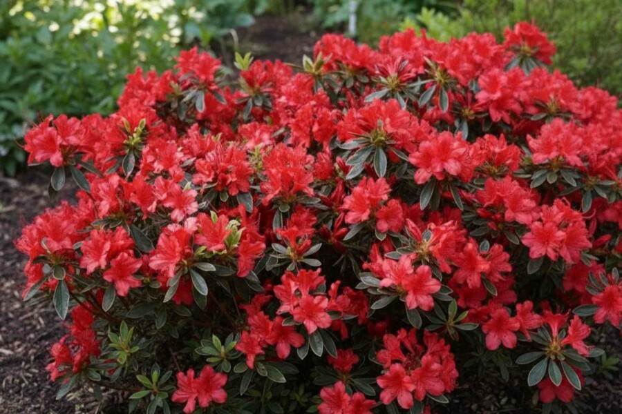 Japanische Azalee 'Hot Shot' Azalea japonica 'Hot Shot' strauch Azalea japonica 'Hot Shot' Strauch