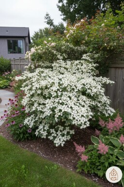 Cornus kousa 'Weisse Fontaine' Strauch 150-175 cm