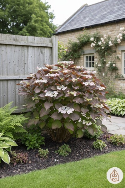 Hydrangea aspera 'Hot Chocolate' Strauch 60-80 cm