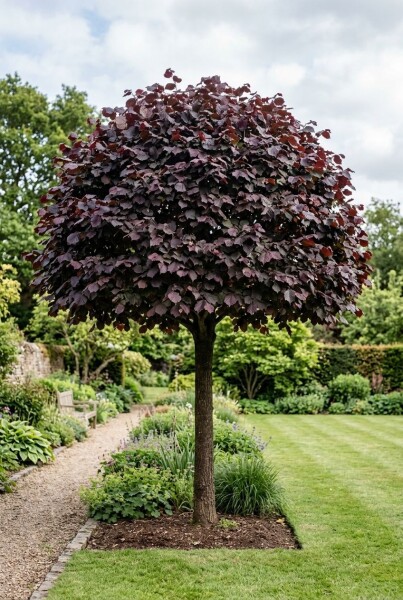 Corylus avellana 'Purple Umbrella' Halbstamm 120 cm C10