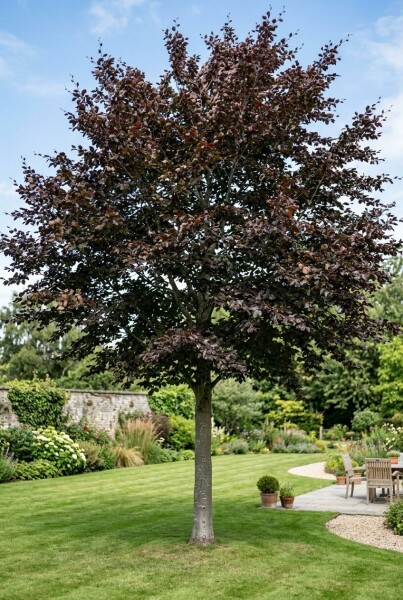Fagus sylvatica 'Atropunicea' Halbstamm 120 cm C12